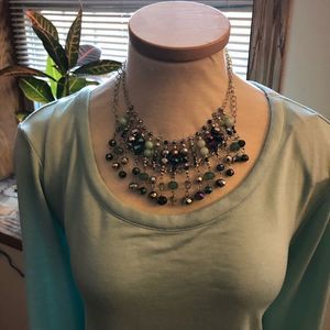 Tiered Crystal Bead Necklace